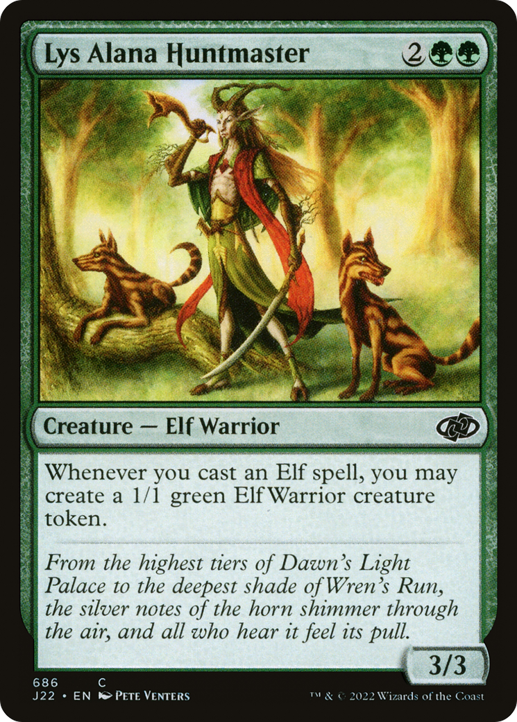 Lys Alana Huntmaster (J22-686) - Jumpstart 2022 - Premium MTG Single from Wizards of the Coast - Just $0.11! Shop now at Game Crave Tournament Store