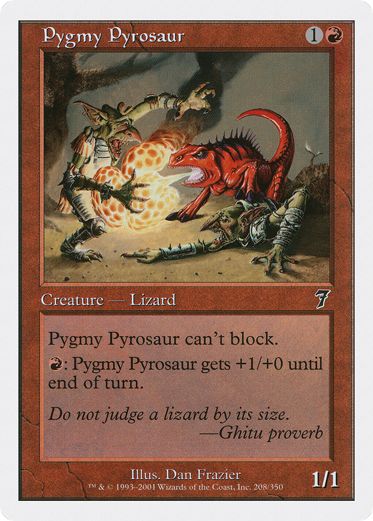 Pygmy Pyrosaur (7ED-208) - Seventh Edition - Premium MTG Single from Wizards of the Coast - Just $0.25! Shop now at Game Crave Tournament Store