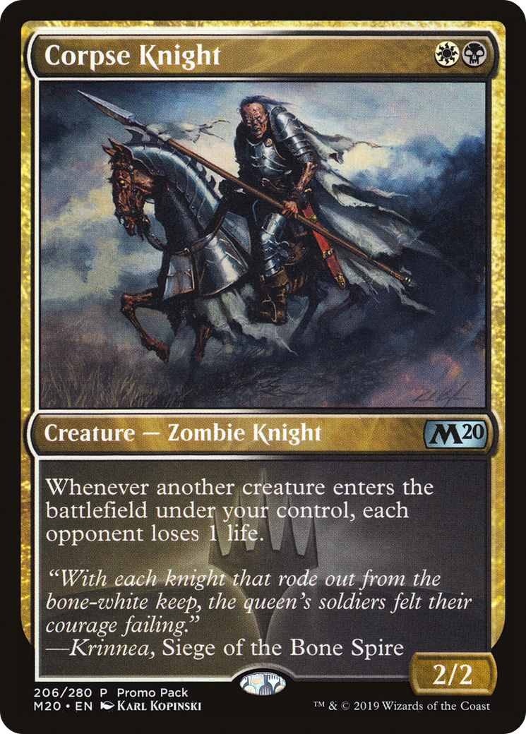 Corpse Knight (PM20-206) - Core Set 2020 Promos Foil - Premium MTG Single from Wizards of the Coast - Just $4.52! Shop now at Game Crave Tournament Store