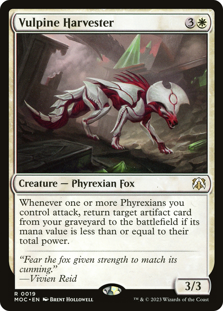 Vulpine Harvester (MOC-019) - March of the Machine Commander - Premium MTG Single from Wizards of the Coast - Just $0.08! Shop now at Game Crave Tournament Store