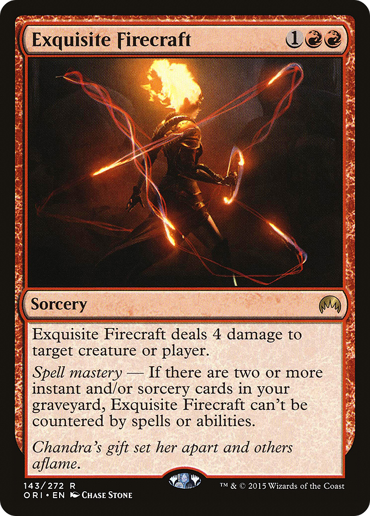 Exquisite Firecraft (ORI-143) - Magic Origins Foil - Premium MTG Single from Wizards of the Coast - Just $2.32! Shop now at Game Crave Tournament Store