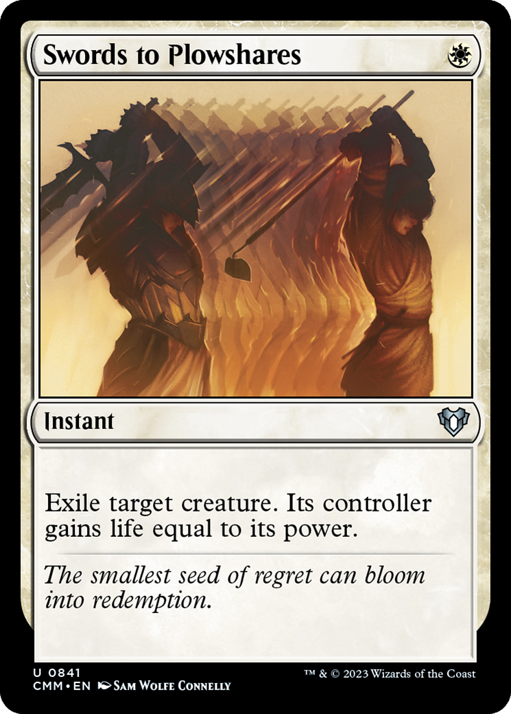 Swords to Plowshares (CMM-841) - Commander Masters - Premium MTG Single from Wizards of the Coast - Just $0.33! Shop now at Game Crave Tournament Store
