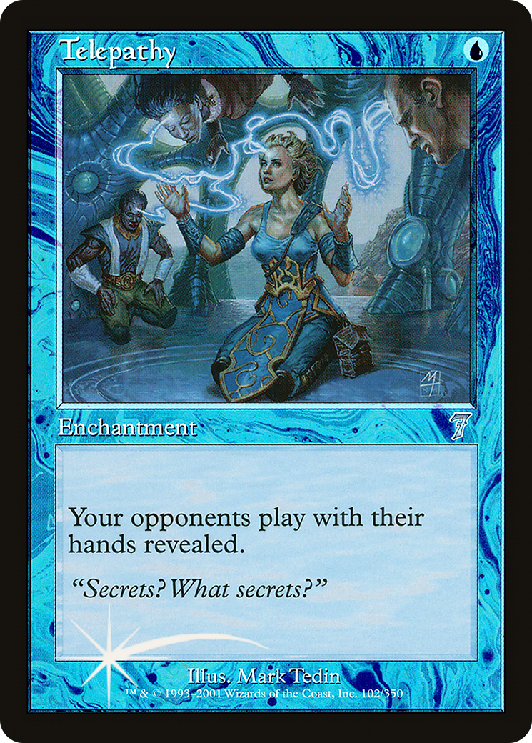 Telepathy (7ED-102★) - Seventh Edition Foil - Premium MTG Single from Wizards of the Coast - Just $16.26! Shop now at Game Crave Tournament Store
