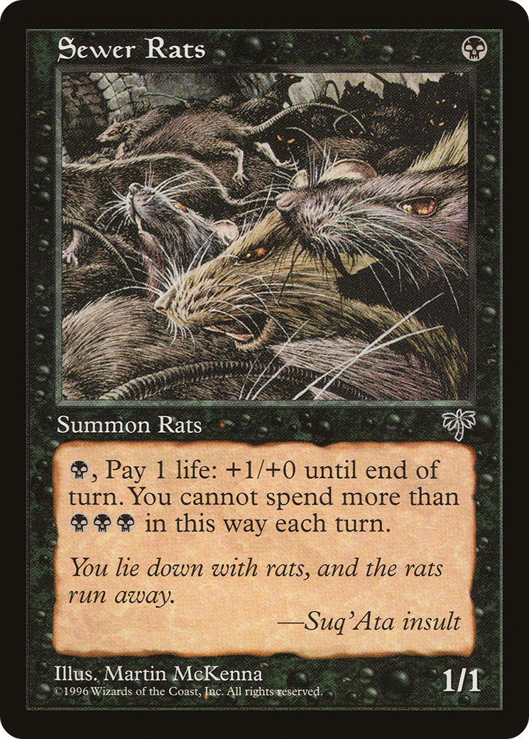 Sewer Rats (MIR-139) - Mirage - Premium MTG Single from Wizards of the Coast - Just $0.25! Shop now at Game Crave Tournament Store