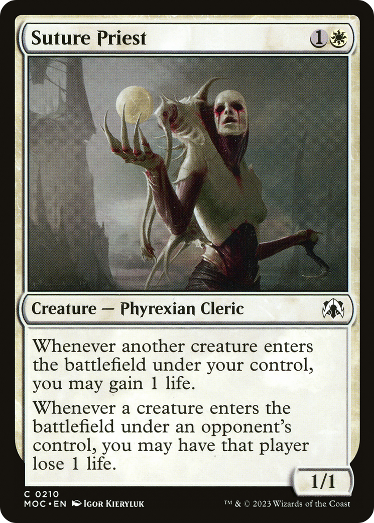 Suture Priest (MOC-210) - March of the Machine Commander - Premium MTG Single from Wizards of the Coast - Just $0.82! Shop now at Game Crave Tournament Store