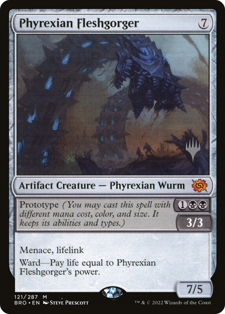 Phyrexian Fleshgorger (PBRO-121P) - The Brothers' War Promos Foil - Premium MTG Single from Wizards of the Coast - Just $0.85! Shop now at Game Crave Tournament Store