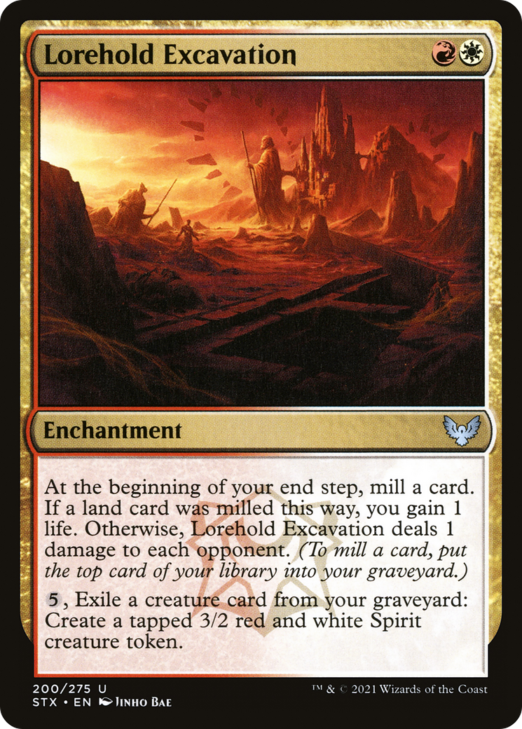 Lorehold Excavation (STX-200) - Strixhaven: School of Mages Foil - Premium MTG Single from Wizards of the Coast - Just $0.08! Shop now at Game Crave Tournament Store