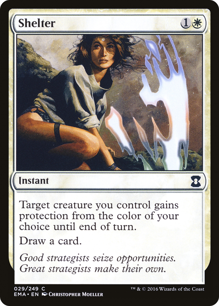 Shelter (EMA-029) - Eternal Masters Foil - Premium MTG Single from Wizards of the Coast - Just $0.08! Shop now at Game Crave Tournament Store