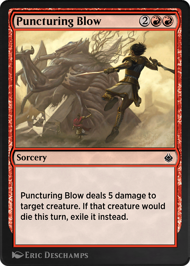 Puncturing Blow (AKR-171) - Amonkhet Remastered - Premium MTG Single from Wizards of the Coast - Just $0! Shop now at Game Crave Tournament Store