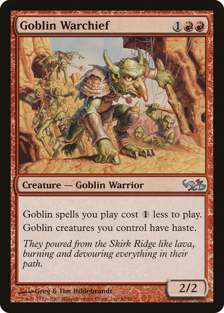 Goblin Warchief (DD1-042) - Duel Decks: Elves vs. Goblins - Premium MTG Single from Wizards of the Coast - Just $0.27! Shop now at Game Crave Tournament Store