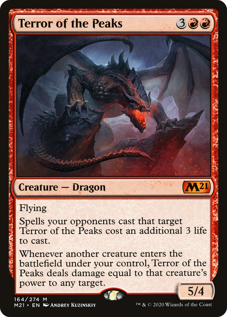 Terror of the Peaks (M21-164) - Core Set 2021 Foil - Premium MTG Single from Wizards of the Coast - Just $9.86! Shop now at Game Crave Tournament Store