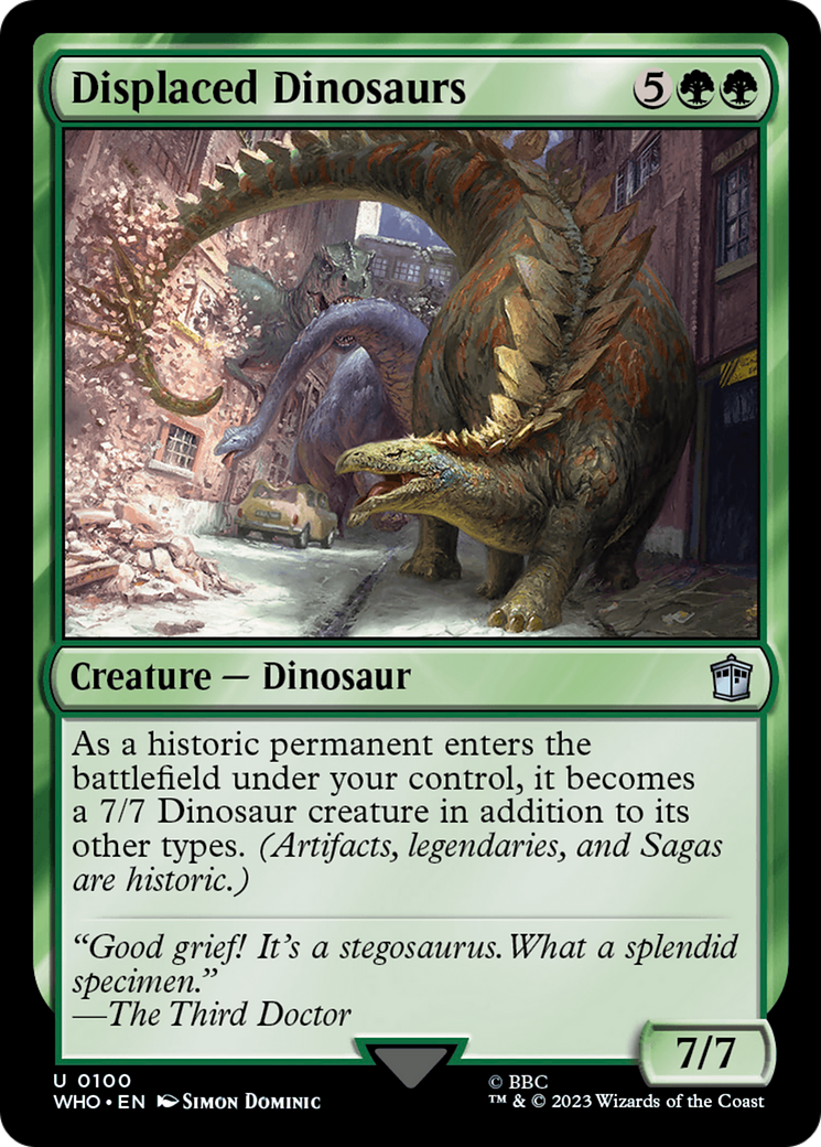Displaced Dinosaurs (WHO-100) - Doctor Who - Premium MTG Single from Wizards of the Coast - Just $2.66! Shop now at Game Crave Tournament Store