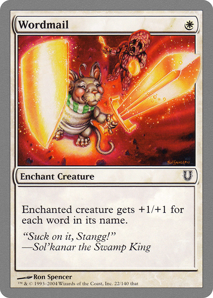 Wordmail (UNH-022) - Unhinged Foil - Premium MTG Single from Wizards of the Coast - Just $0.39! Shop now at Game Crave Tournament Store