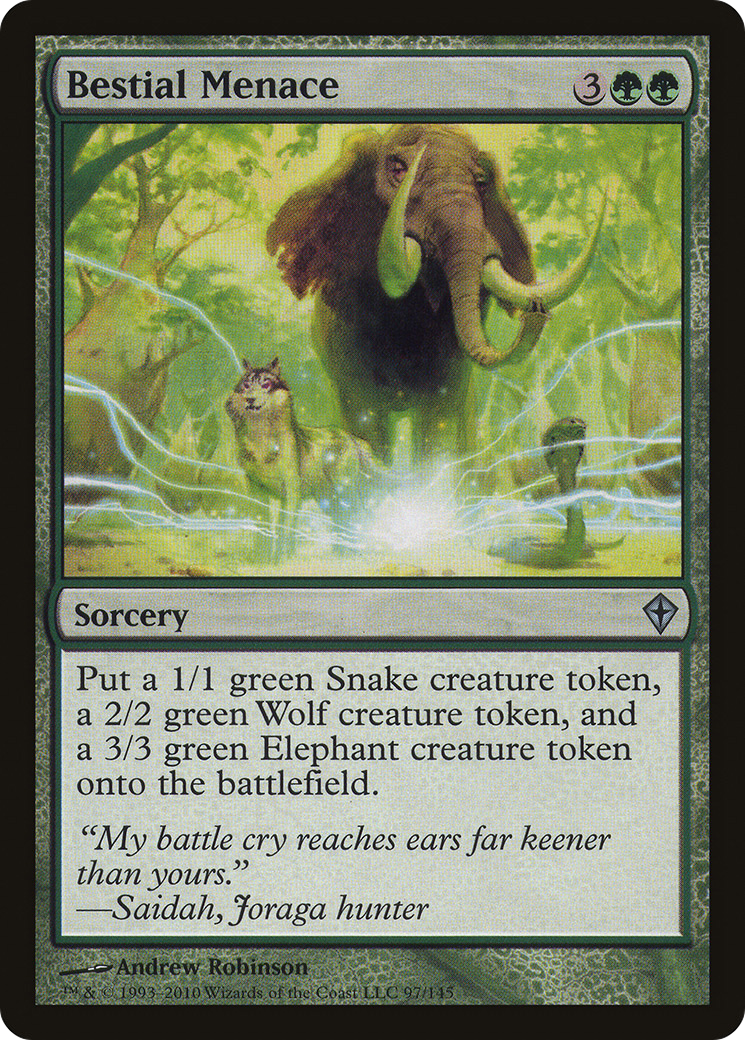 Bestial Menace (WWK-097) - Worldwake - Premium MTG Single from Wizards of the Coast - Just $0.08! Shop now at Game Crave Tournament Store