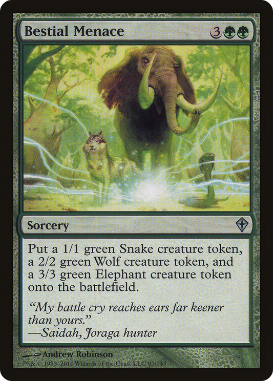 Bestial Menace (WWK-097) - Worldwake Foil - Premium MTG Single from Wizards of the Coast - Just $0.08! Shop now at Game Crave Tournament Store