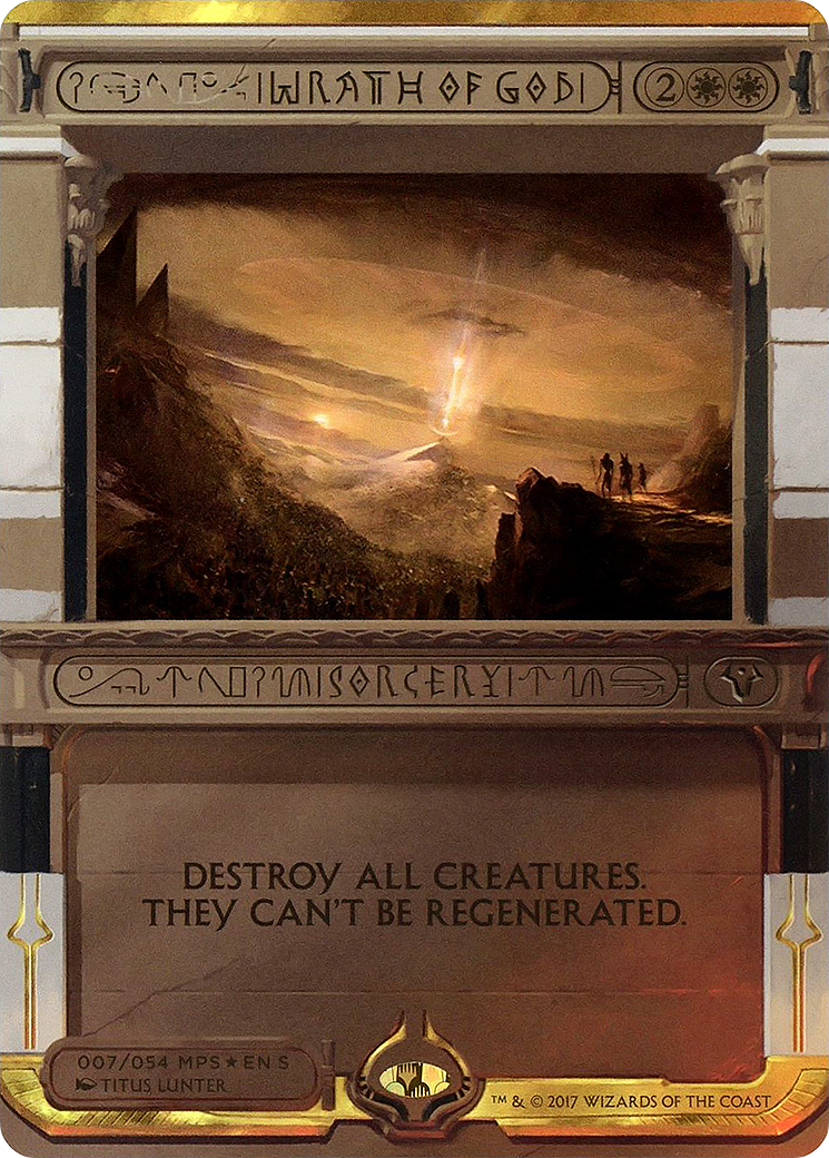 Wrath of God (MP2-007) - Amonkhet Invocations (Borderless) Foil - Premium MTG Single from Wizards of the Coast - Just $14.18! Shop now at Game Crave Tournament Store