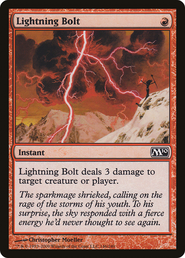 Lightning Bolt (M10-146) - Magic 2010 - Premium MTG Single from Wizards of the Coast - Just $0.23! Shop now at Game Crave Tournament Store