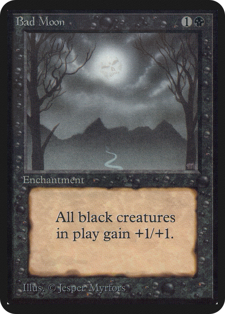 Bad Moon (LEA-093) - Limited Edition Alpha - Premium MTG Single from Wizards of the Coast - Just $132.60! Shop now at Game Crave Tournament Store