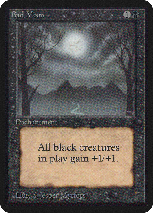 Bad Moon (LEA-093) - Limited Edition Alpha - Premium MTG Single from Wizards of the Coast - Just $132.60! Shop now at Game Crave Tournament Store