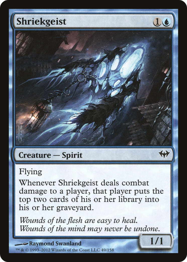 Shriekgeist (DKA-049) - Dark Ascension Foil - Premium MTG Single from Wizards of the Coast - Just $0.08! Shop now at Game Crave Tournament Store