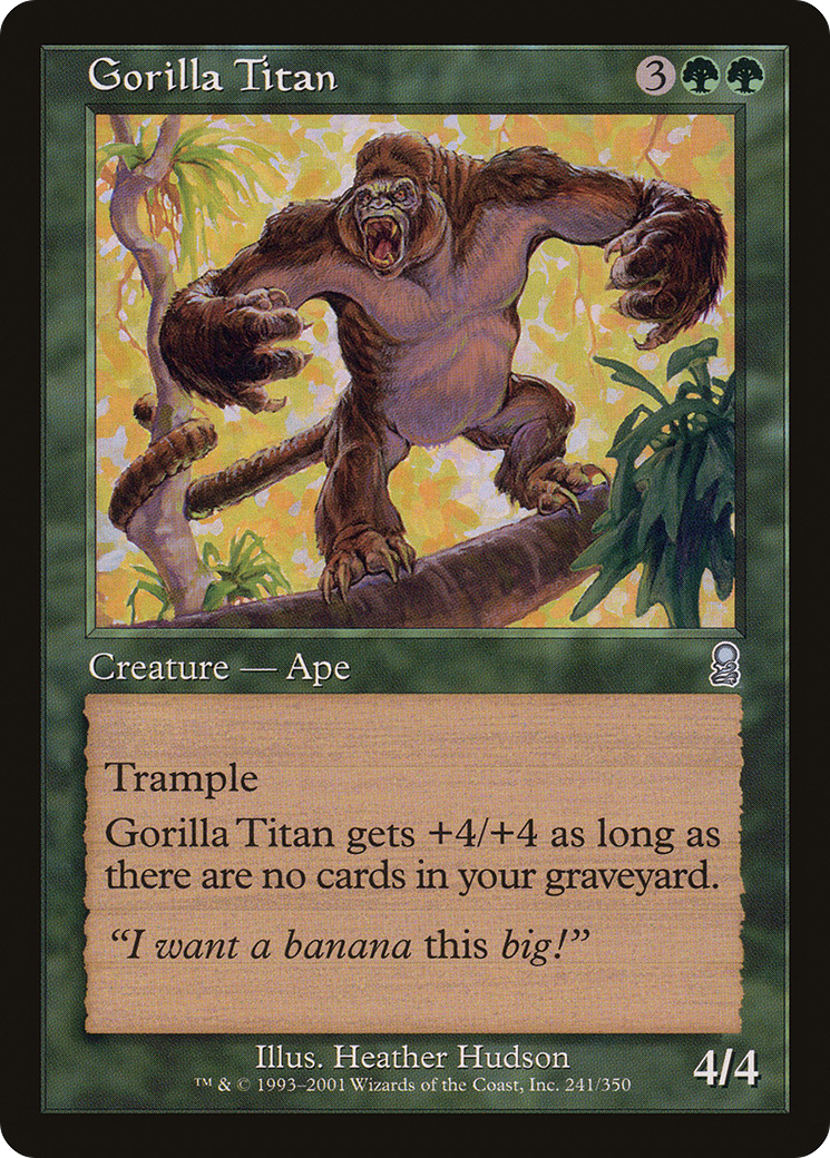 Gorilla Titan (ODY-241) - Odyssey Foil - Premium MTG Single from Wizards of the Coast - Just $1.09! Shop now at Game Crave Tournament Store