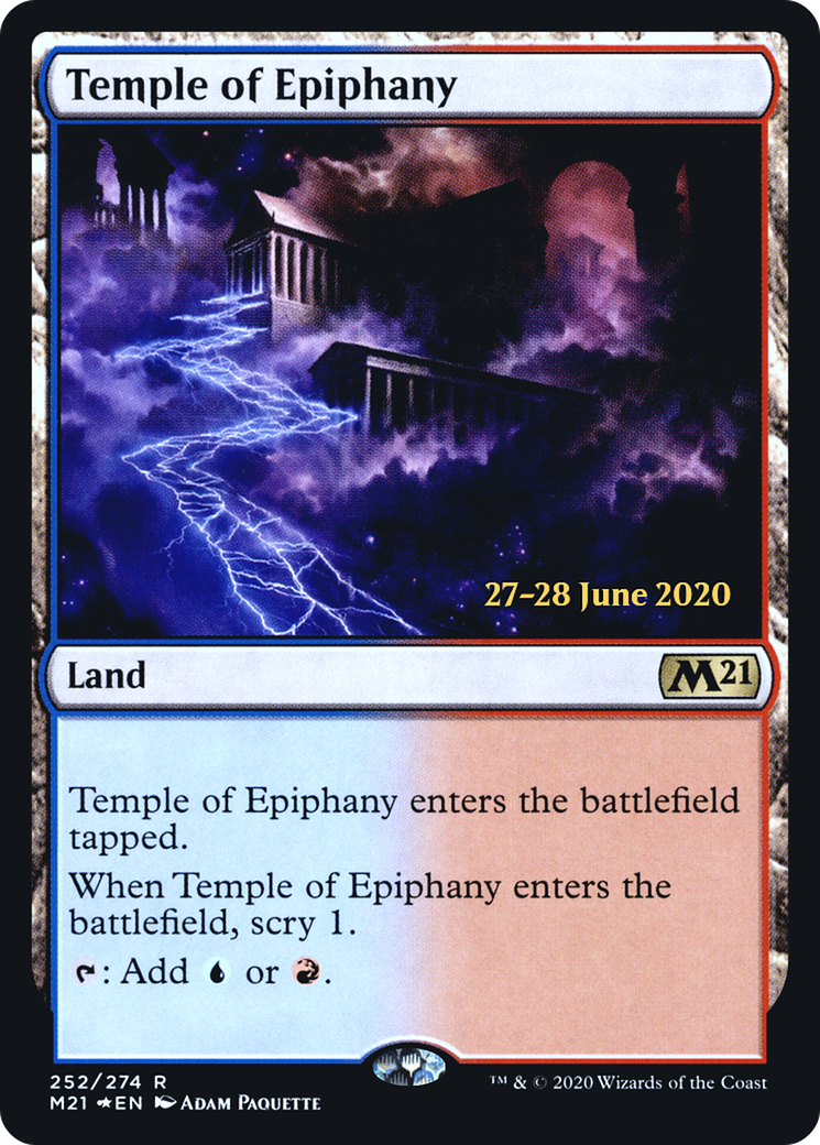 Temple of Epiphany (PM21-252S) - Core Set 2021 Promos Foil - Premium MTG Single from Wizards of the Coast - Just $0.25! Shop now at Game Crave Tournament Store