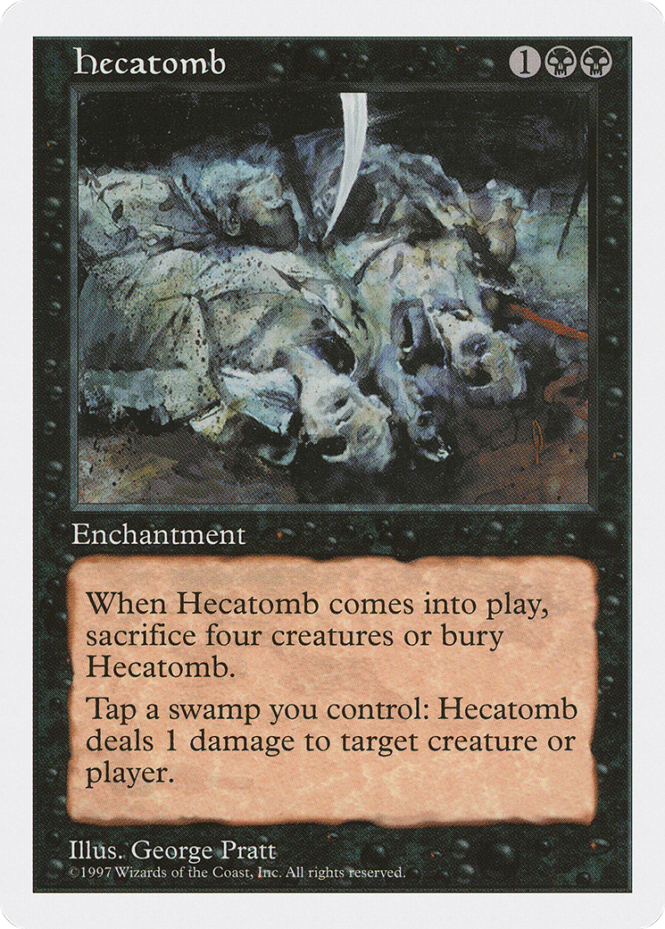 Hecatomb (5ED-167) - Fifth Edition - Premium MTG Single from Wizards of the Coast - Just $0.13! Shop now at Game Crave Tournament Store