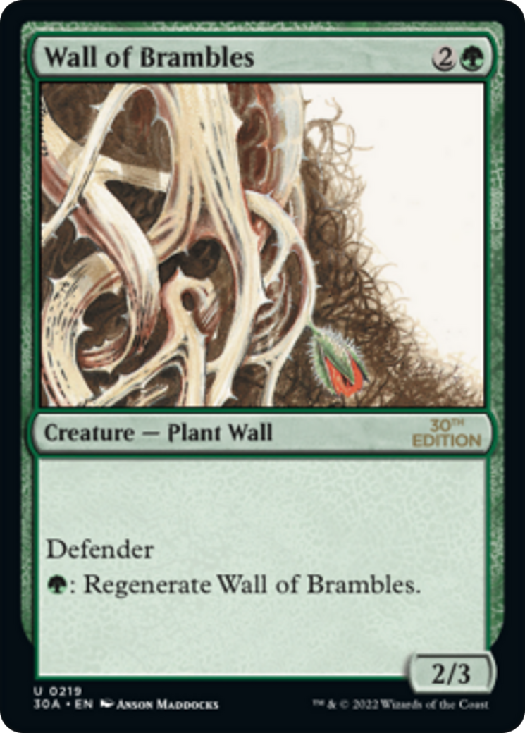 Wall of Brambles (30A-219) - 30th Anniversary Edition - Premium MTG Single from Wizards of the Coast - Just $0.26! Shop now at Game Crave Tournament Store
