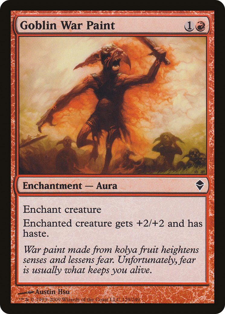 Goblin War Paint (ZEN-129) - Zendikar - Premium MTG Single from Wizards of the Coast - Just $0.25! Shop now at Game Crave Tournament Store