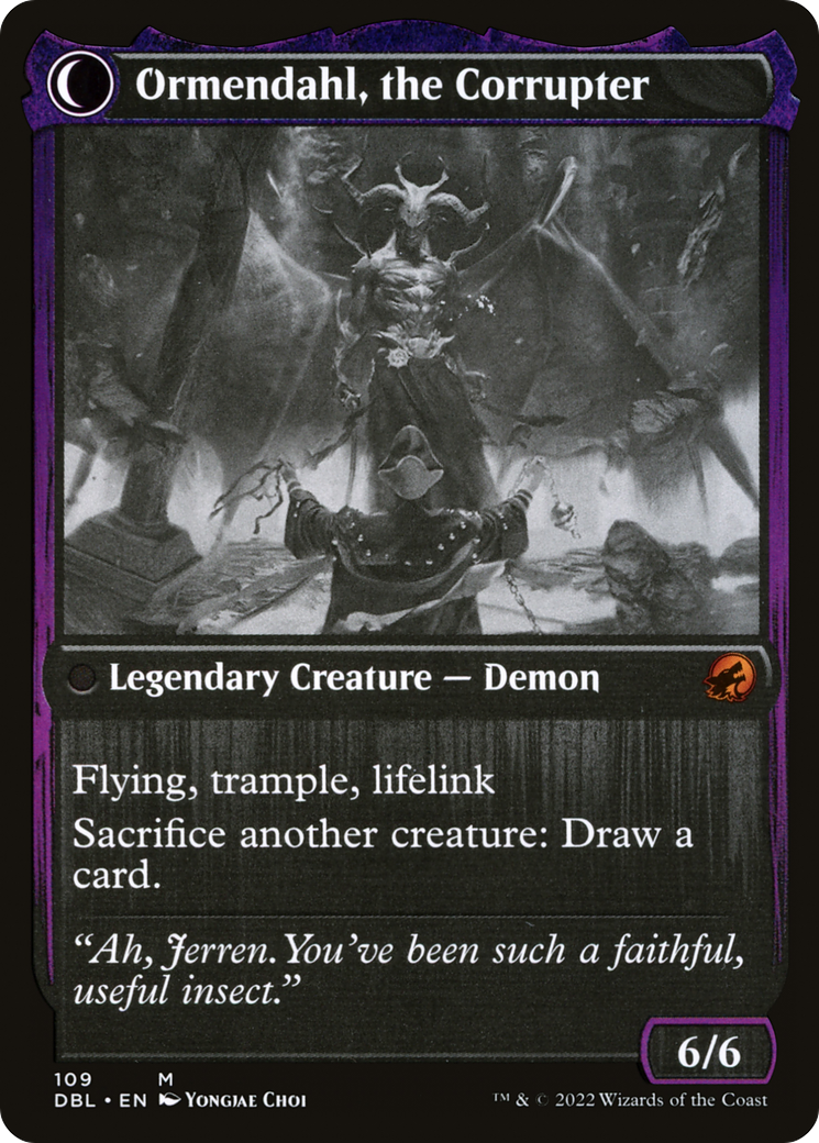 Jerren, Corrupted Bishop // Ormendahl, the Corrupter (DBL-109) - Innistrad: Double Feature: (Double Faced Transform) Foil - Premium MTG Single from Wizards of the Coast - Just $1.68! Shop now at Game Crave Tournament Store