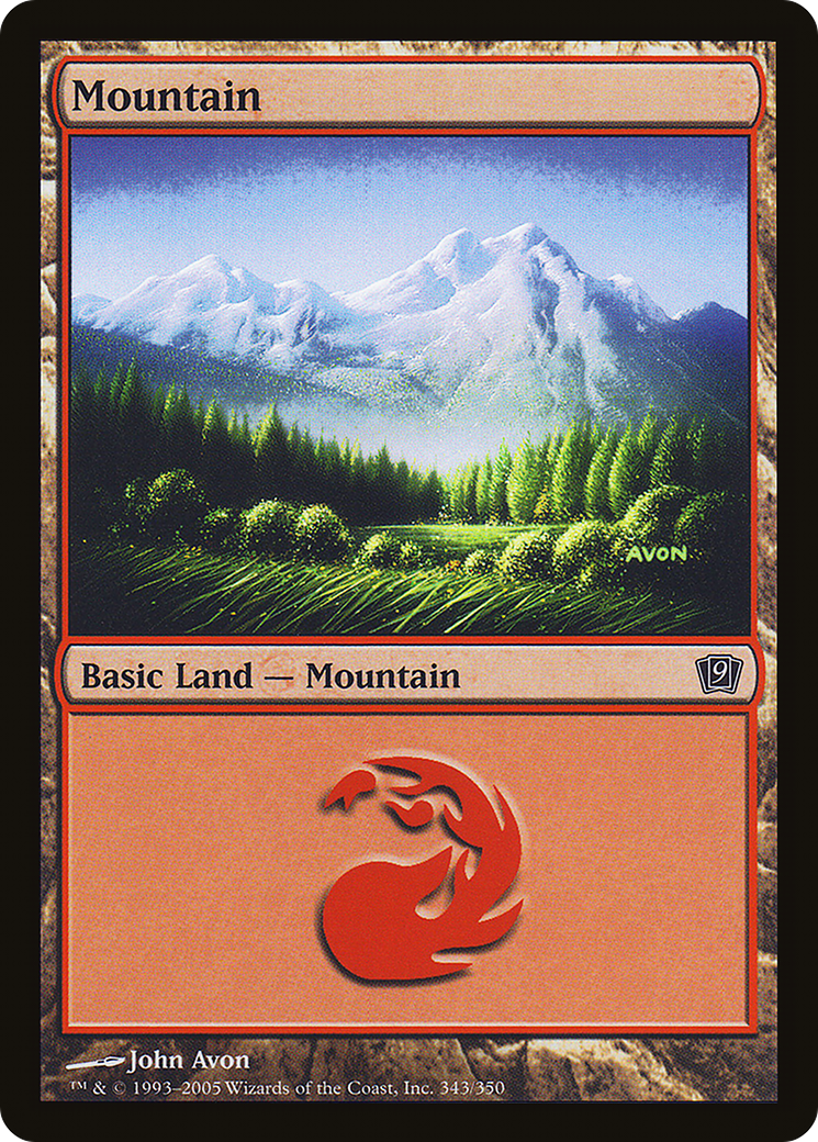 Mountain (9ED-343★) - Ninth Edition Foil - Premium MTG Single from Wizards of the Coast - Just $0.60! Shop now at Game Crave Tournament Store