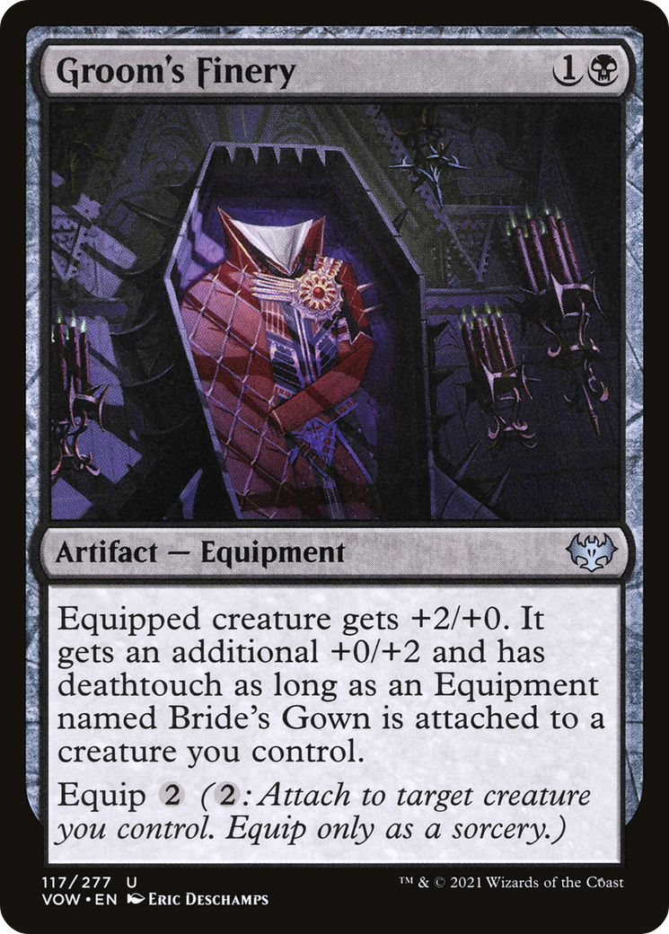 Groom's Finery (VOW-117) - Innistrad: Crimson Vow - Premium MTG Single from Wizards of the Coast - Just $0.08! Shop now at Game Crave Tournament Store