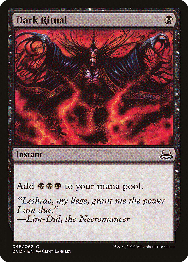 Dark Ritual (DVD-045) - Duel Decks Anthology: Divine vs. Demonic - Premium MTG Single from Wizards of the Coast - Just $3.84! Shop now at Game Crave Tournament Store
