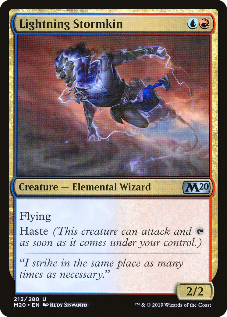 Lightning Stormkin (M20-213) - Core Set 2020 Foil - Premium MTG Single from Wizards of the Coast - Just $0.25! Shop now at Game Crave Tournament Store
