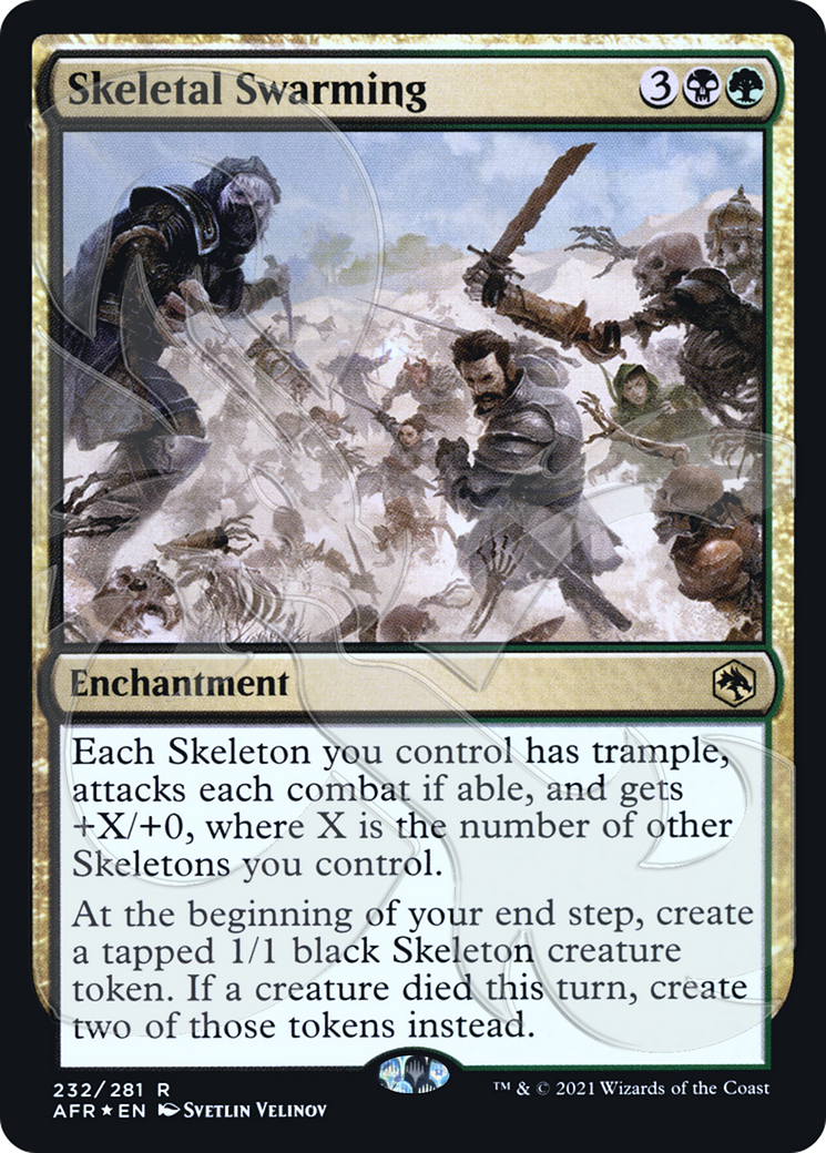 Skeletal Swarming (PAFR-232A) - Adventures in the Forgotten Realms Promos Foil - Premium MTG Single from Wizards of the Coast - Just $1.95! Shop now at Game Crave Tournament Store