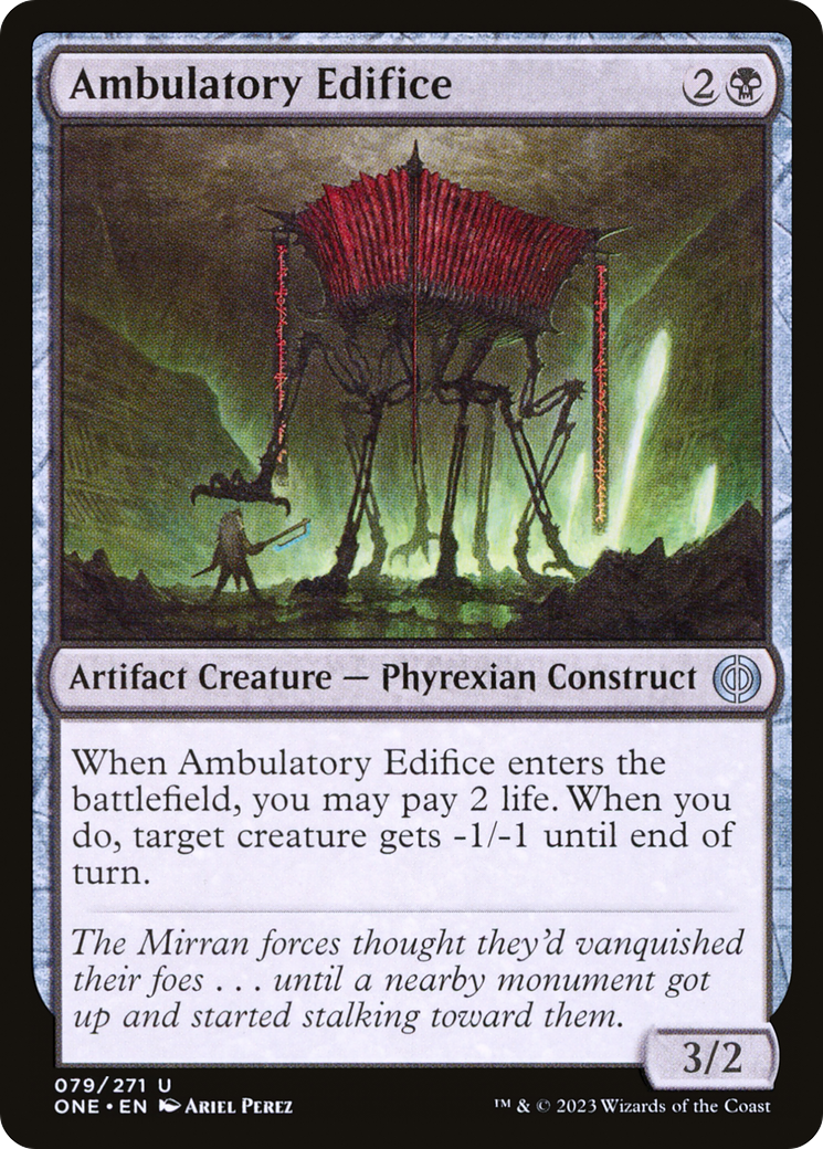 Ambulatory Edifice (ONE-079) - Phyrexia: All Will Be One Foil - Premium MTG Single from Wizards of the Coast - Just $0.08! Shop now at Game Crave Tournament Store