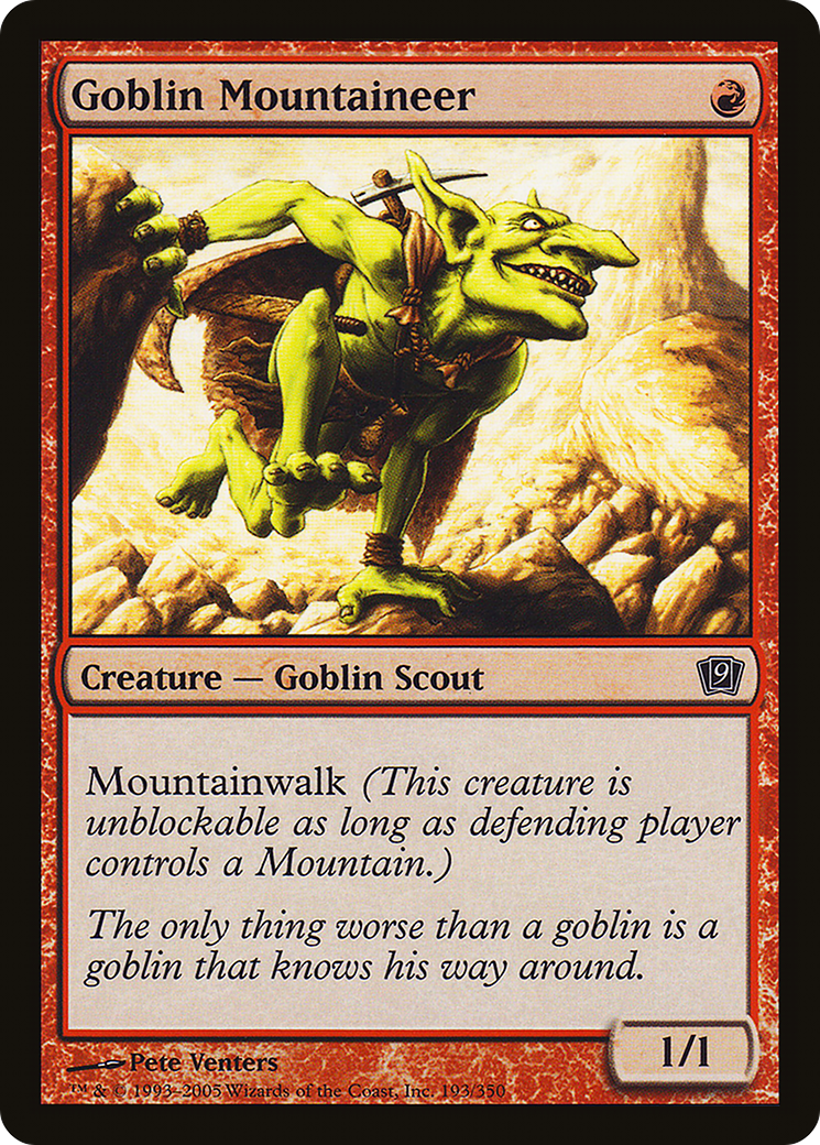 Goblin Mountaineer (9ED-193★) - Ninth Edition Foil - Premium MTG Single from Wizards of the Coast - Just $0.60! Shop now at Game Crave Tournament Store