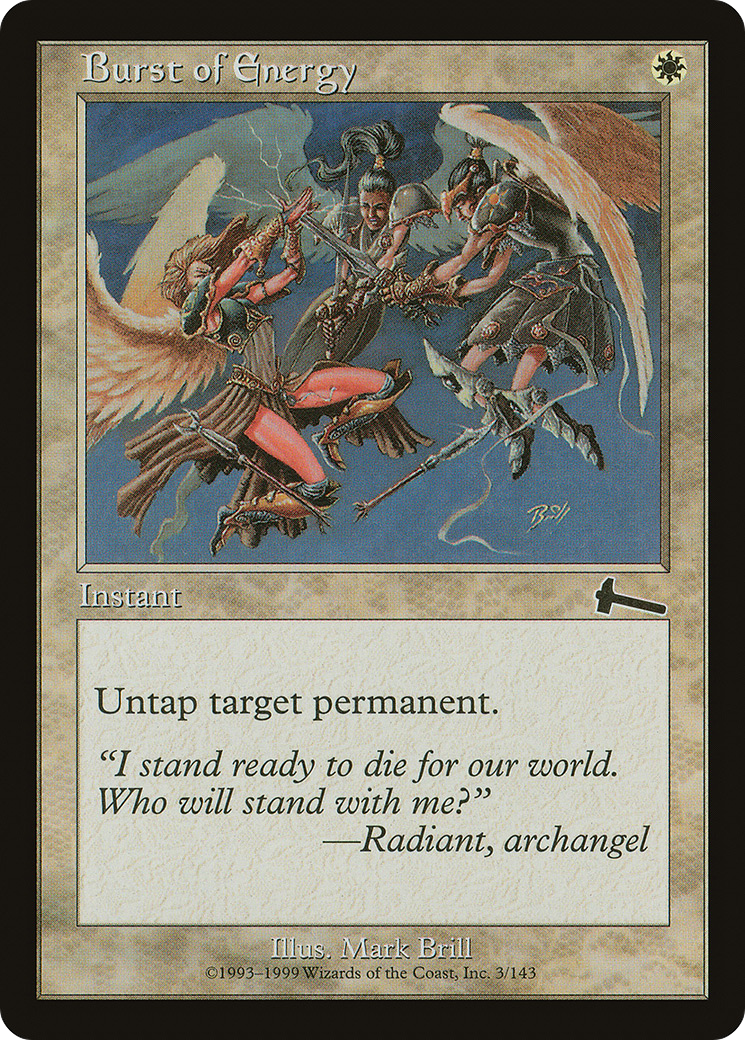 Burst of Energy (ULG-003) - Urza's Legacy Foil - Premium MTG Single from Wizards of the Coast - Just $2.80! Shop now at Game Crave Tournament Store