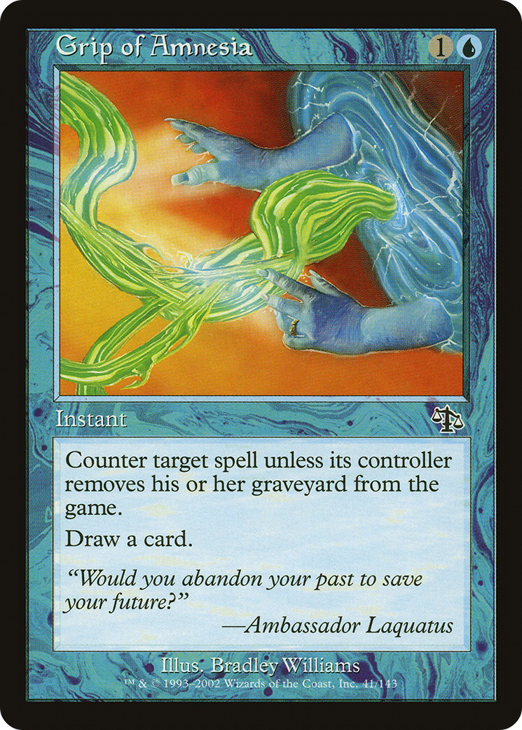 Grip of Amnesia (JUD-041) - Judgment - Premium MTG Single from Wizards of the Coast - Just $0.08! Shop now at Game Crave Tournament Store