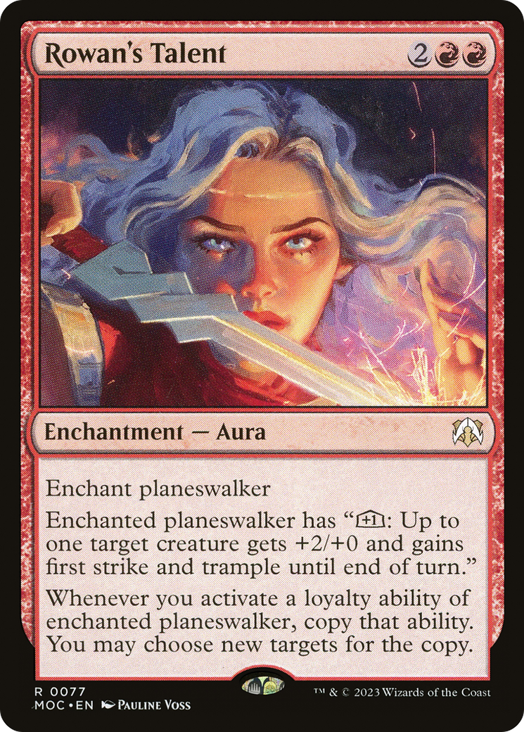 Rowan's Talent (MOC-077) - March of the Machine Commander - Premium MTG Single from Wizards of the Coast - Just $0.08! Shop now at Game Crave Tournament Store