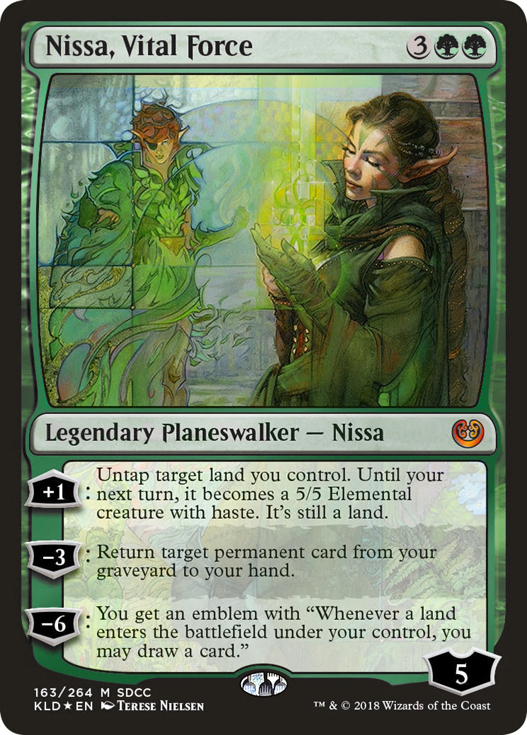 Nissa, Vital Force (PS18-163) - San Diego Comic-Con 2018 Foil - Premium MTG Single from Wizards of the Coast - Just $12.11! Shop now at Game Crave Tournament Store