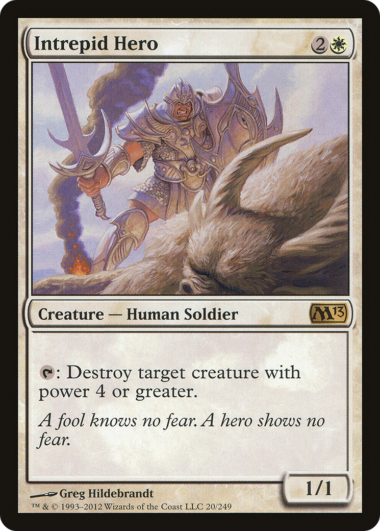 Intrepid Hero (M13-020) - Magic 2013 Foil - Premium MTG Single from Wizards of the Coast - Just $1.42! Shop now at Game Crave Tournament Store