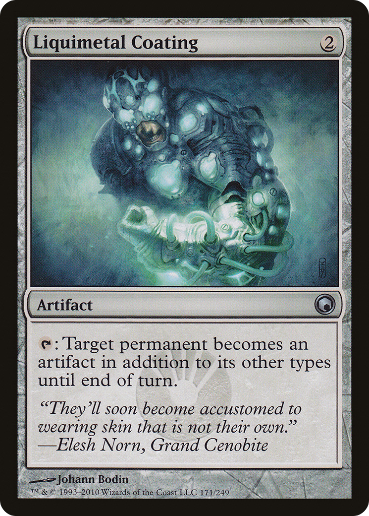 Liquimetal Coating (SOM-171) - Scars of Mirrodin - Premium MTG Single from Wizards of the Coast - Just $0.08! Shop now at Game Crave Tournament Store
