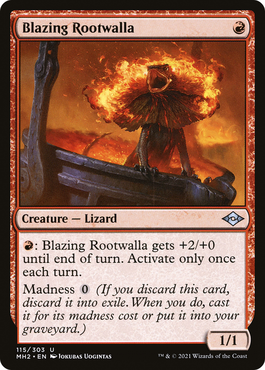 Blazing Rootwalla (MH2-115) - Modern Horizons 2 - Premium MTG Single from Wizards of the Coast - Just $0.25! Shop now at Game Crave Tournament Store