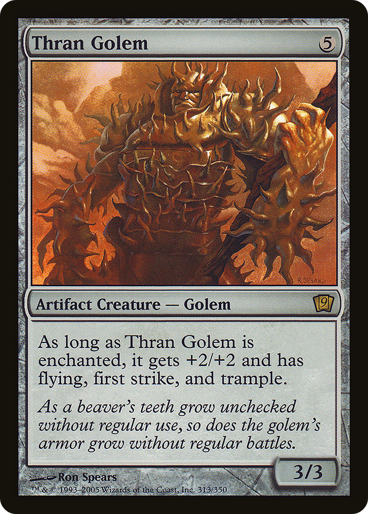 Thran Golem (9ED-313★) - Ninth Edition Foil - Premium MTG Single from Wizards of the Coast - Just $0.30! Shop now at Game Crave Tournament Store