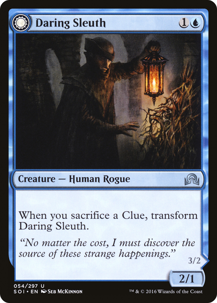 Daring Sleuth // Bearer of Overwhelming Truths (SOI-054) - Shadows over Innistrad: (Double Faced Transform) - Premium MTG Single from Wizards of the Coast - Just $0.25! Shop now at Game Crave Tournament Store