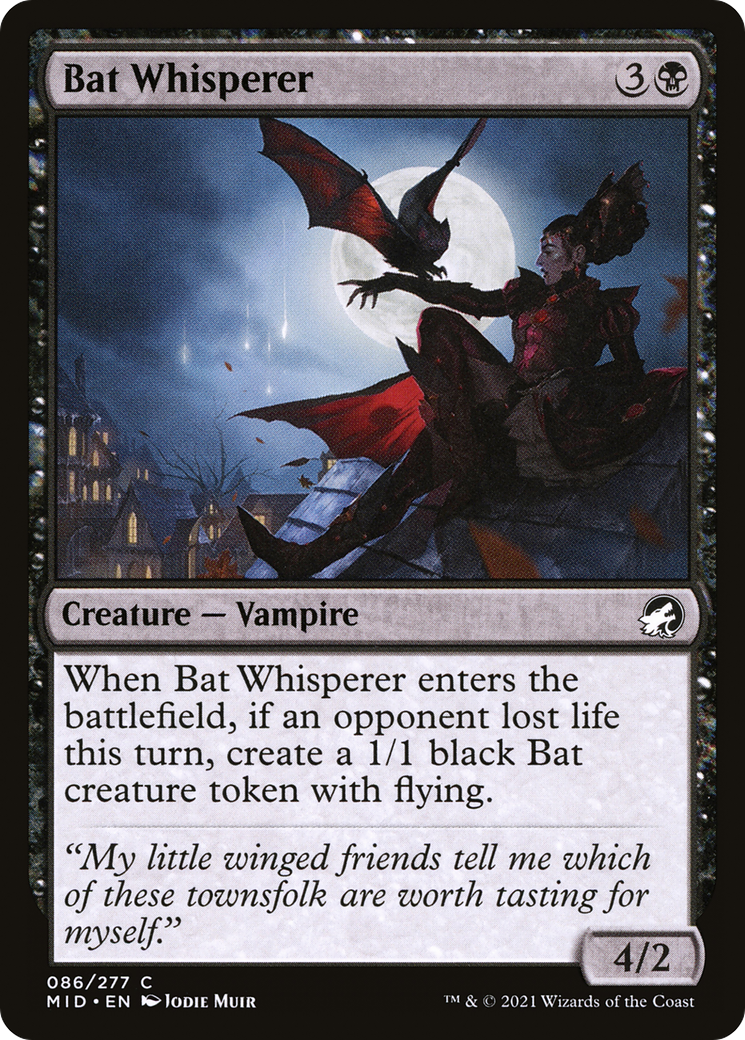 Bat Whisperer (MID-086) - Innistrad: Midnight Hunt - Premium MTG Single from Wizards of the Coast - Just $0.08! Shop now at Game Crave Tournament Store