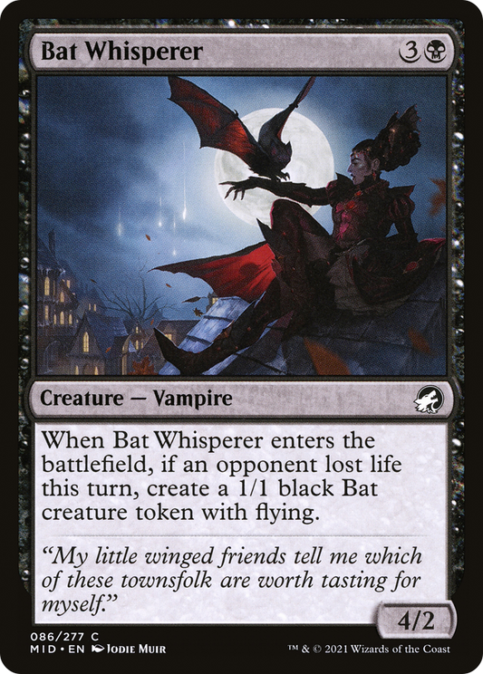 Bat Whisperer (MID-086) - Innistrad: Midnight Hunt - Premium MTG Single from Wizards of the Coast - Just $0.08! Shop now at Game Crave Tournament Store