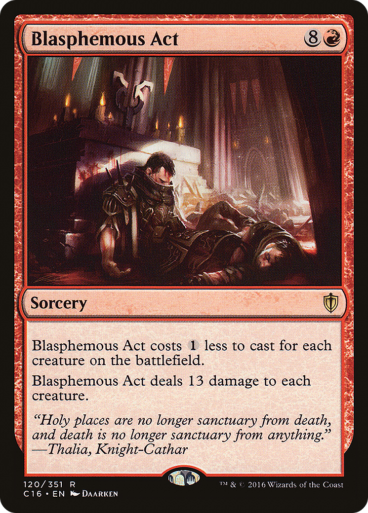 Blasphemous Act (C16-120) - Commander 2016 - Premium MTG Single from Wizards of the Coast - Just $0.65! Shop now at Game Crave Tournament Store