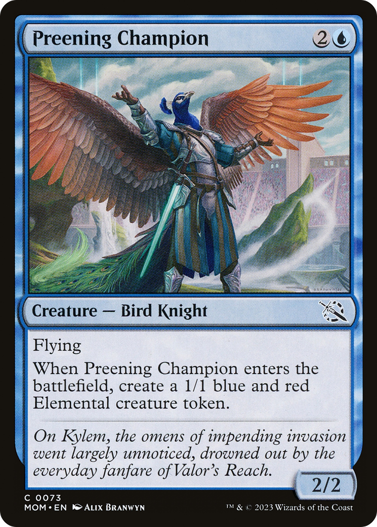 Preening Champion (MOM-073) - March of the Machine Foil - Premium MTG Single from Wizards of the Coast - Just $0.08! Shop now at Game Crave Tournament Store